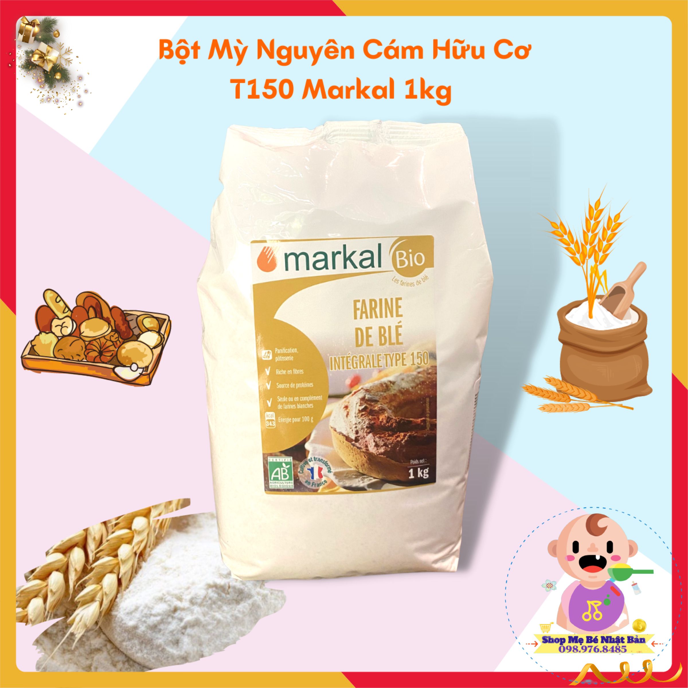 Bột Mì Hữu Cơ Đa Dụng Markal 1kg