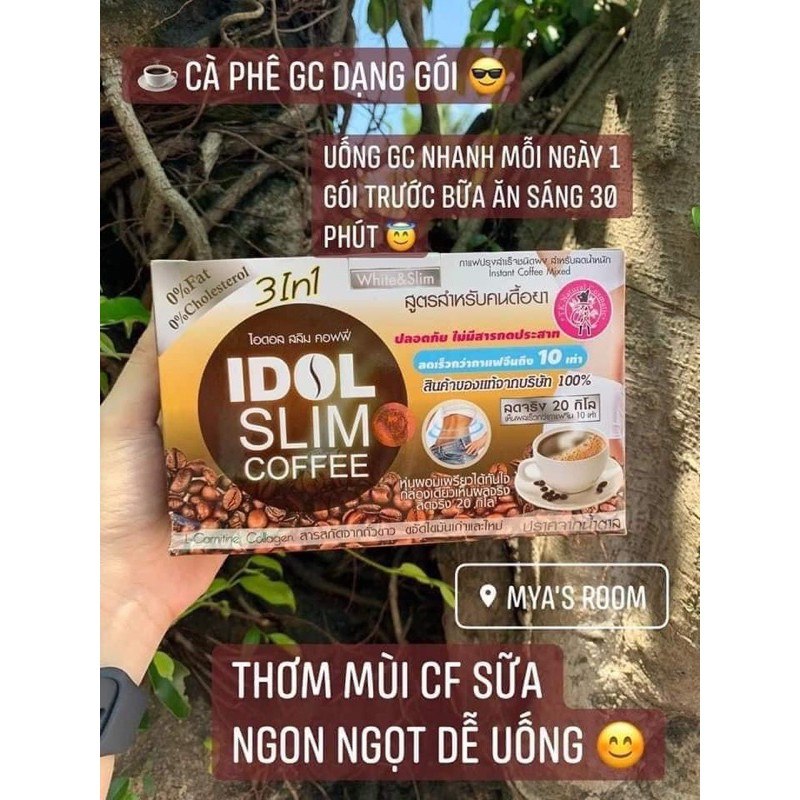 Cà phê sữa giảm cân Idol Slim Coffee 3 In 1 TK Natural Thái Lan