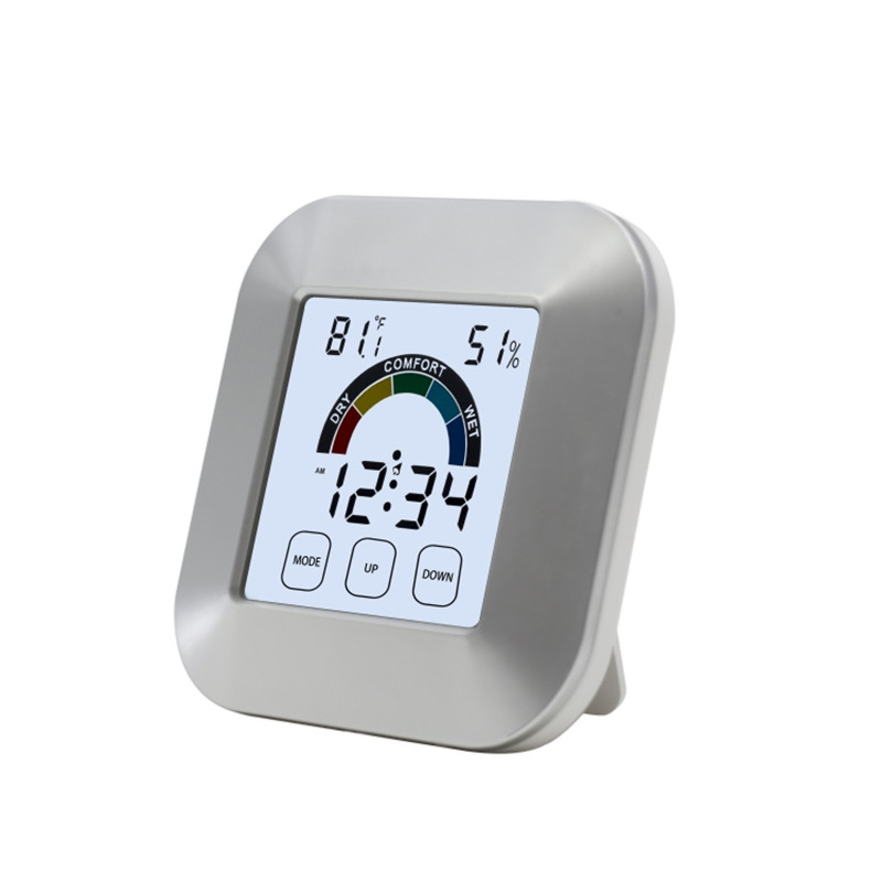 Humidity Sensor Clock 【Unique features】Temperature and Humidity Alarm Clock Large Touch ...