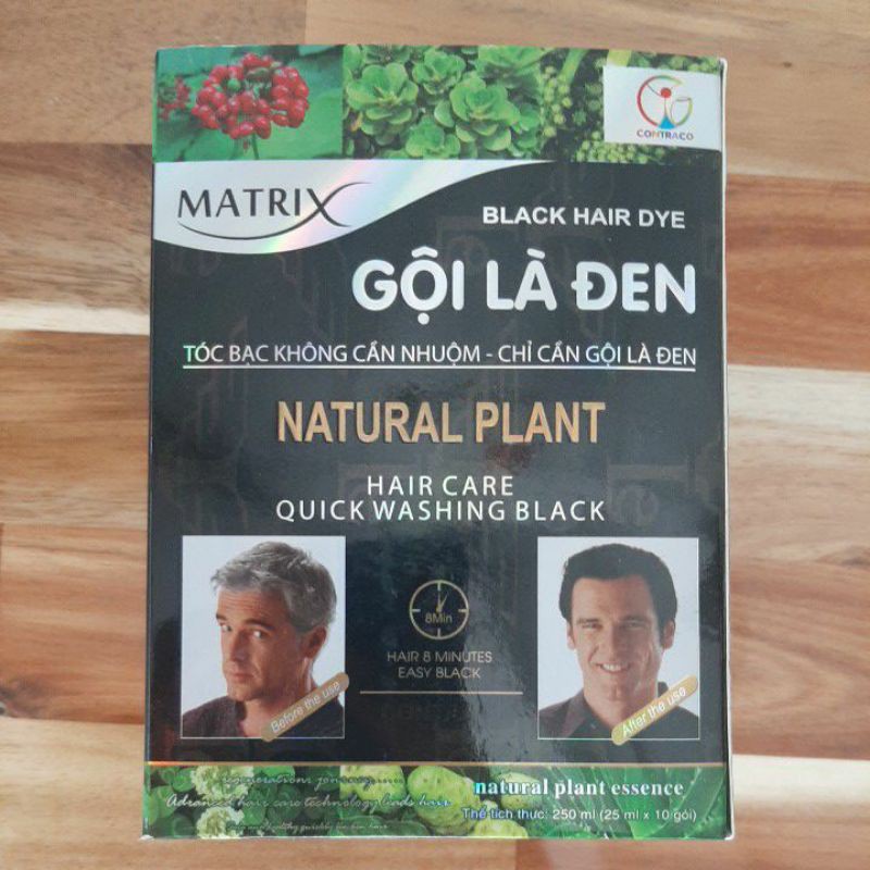 Dầu gội làm đen tóc Matrix Gội là đen ( giá 1 gói)