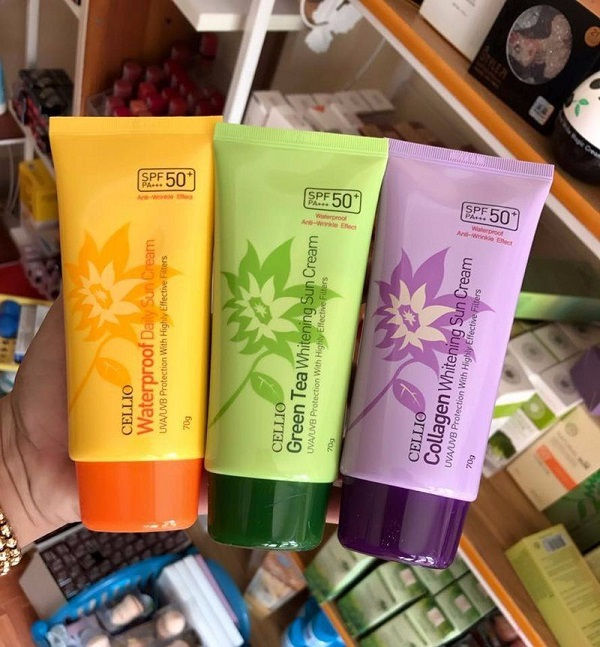 Kem chống nắng cellio SPF 50PA+