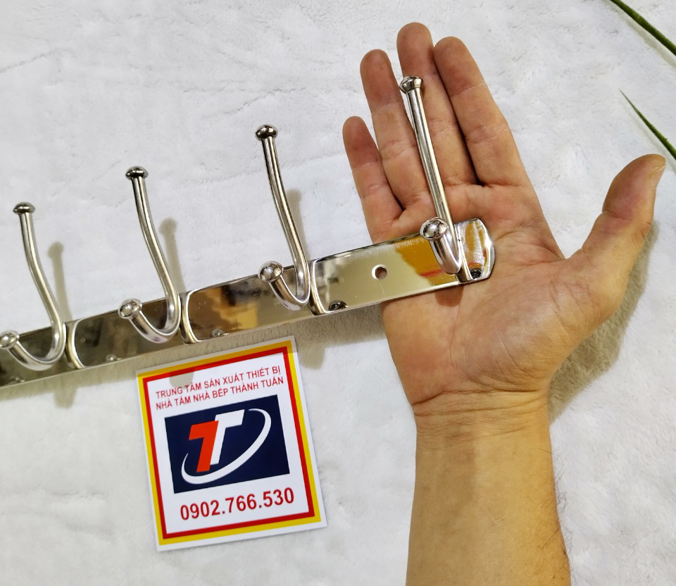 Móc áo đầu chấm bi 100% inox tt-005