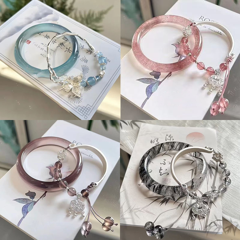 2Pcs Exquisite Chinese Style Tassels Bracelet For Women Girls Versatile Ancient Style Bracelet Jewelry Accessories Gifts.