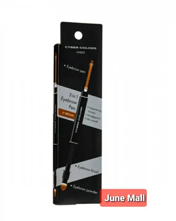 Cyber Colors 3 In 1 Eyebrow Pen 02 Dark Brown Lazada Singapore