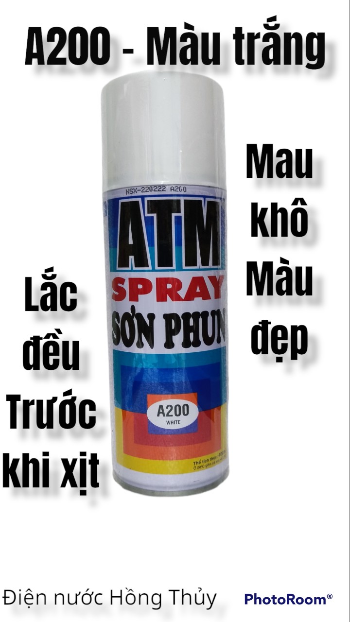 Sơn xịt atm a200 màu trắng - 400ml