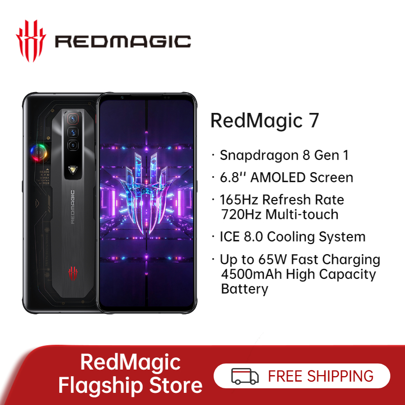 Nubia Red Magic 7 Pro Smartphone 5G, 120Hz Gaming Phone, 6.8 Full Screen,  Under Display Camera, 5000mAh Android Phone, Snapdragon 8 Gen 1, 65W  Charger, Dual-Sim, NFC, US Unlocked Phone Transparent - FUSION ELECTRONIX