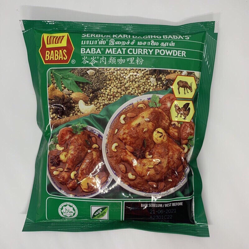 [HCM]Bột cà ri ADABI/BABAS NK MALAYSIA gói 250g