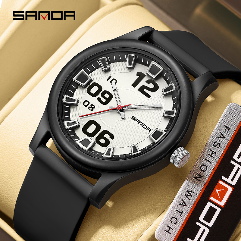 SANDA New Fashionable and Minimalist Student Watch Simple Trendy and Versatile Men Watch Women Watch SD3252-1. 