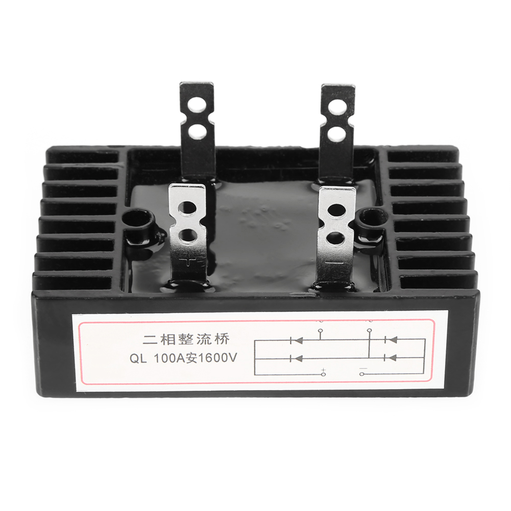 Bridge Rectifier Easy Installation Stable Performance Bridge Rectifier 2-Phase Good Heat Dissipation Work for Industrial Equipment Factory Power Supply