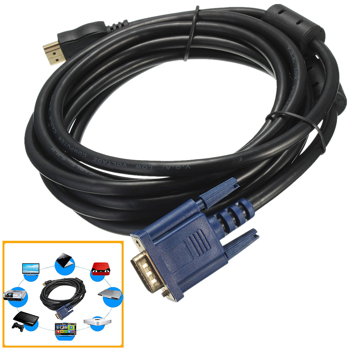 3m HDMI to Best VGA Cable Computers | Daraz.com.bd