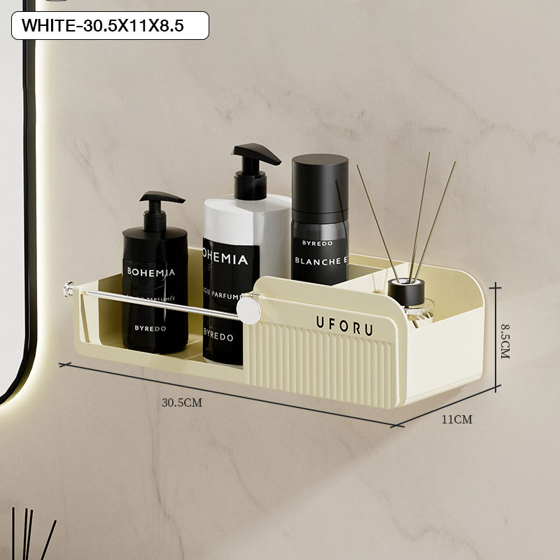 ZUOGUAN Hair dryer bracket, bathroom, bathroom, non perforated wall mounted drain storage rack, hair dryer storage rack
