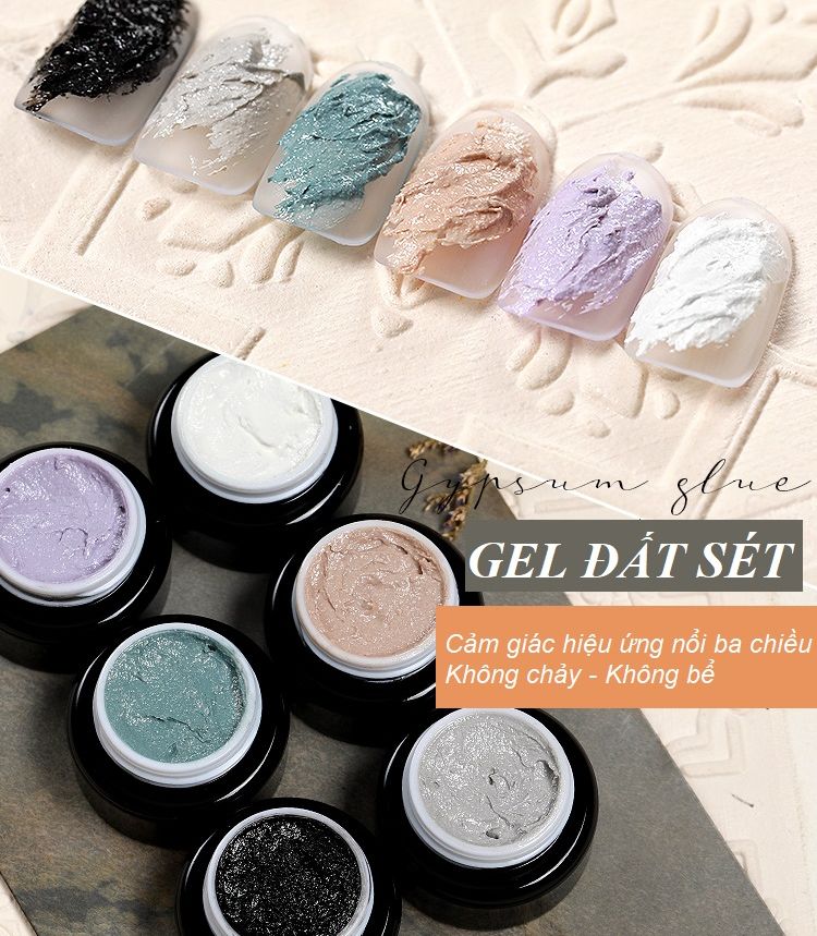 Set Gel Đất Sét | Gel Xi Măng Nhật Bản Trang Trí Móng