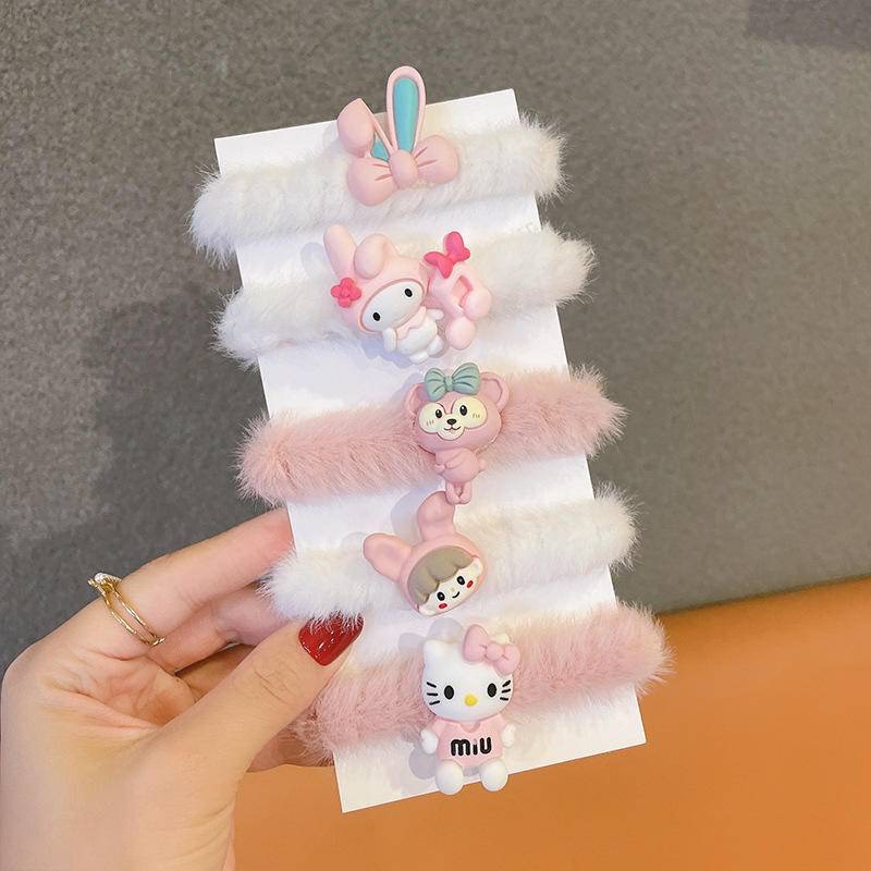 Kẹp tóc cào tóc hình cún con nhiều màu phong cách mới dễ thương