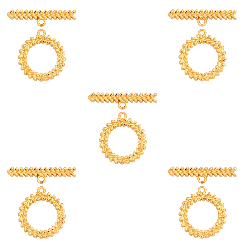 14K/18K Gold Plated Brass Copper Metal Toggle Clasp For DIY Bracelet Necklace Making Jewelry Clasp Findings