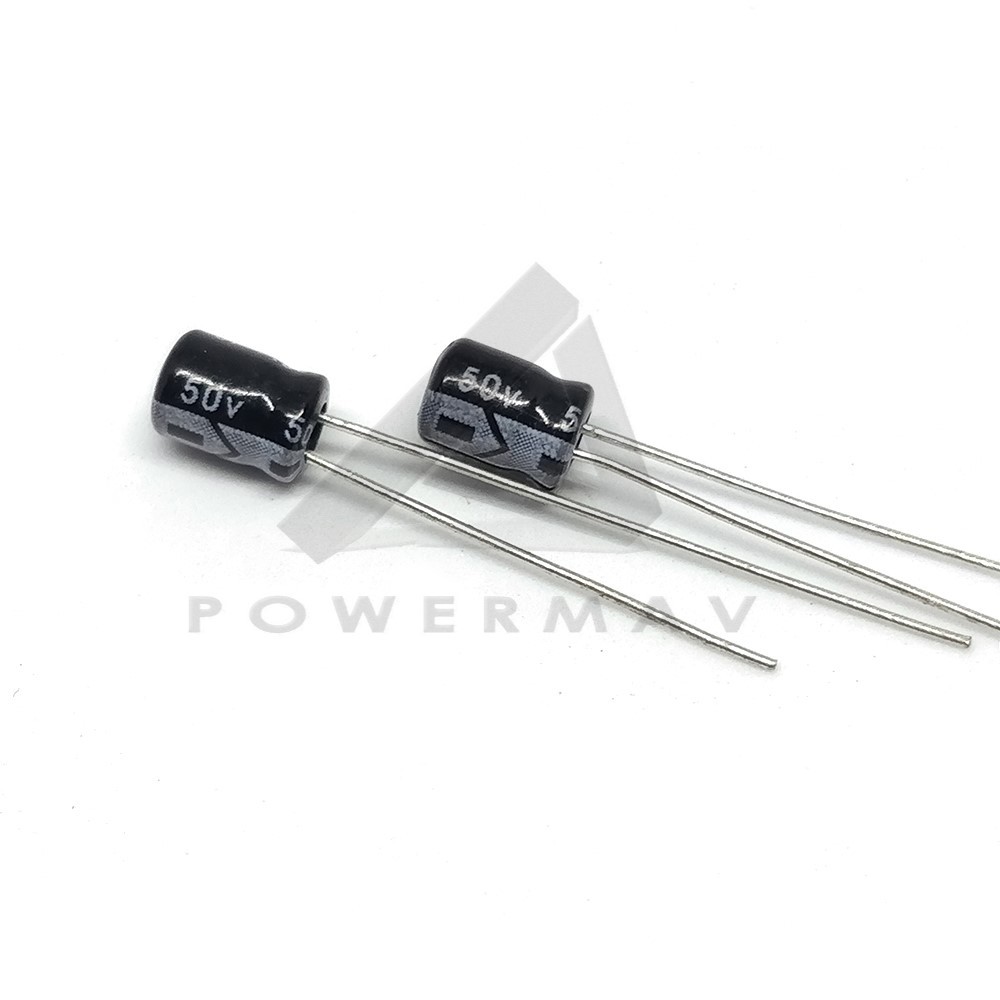 2pcs 0 47uf 50v Capacitor New Aluminum Electrolytic Capacitors Radial 105 C For Pcb Breadboard