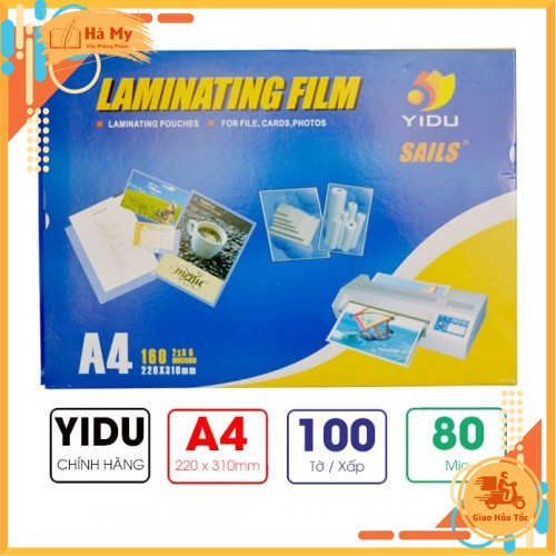 (1 Xấp) Màng Ép Plastic 80 Mic Khổ A4