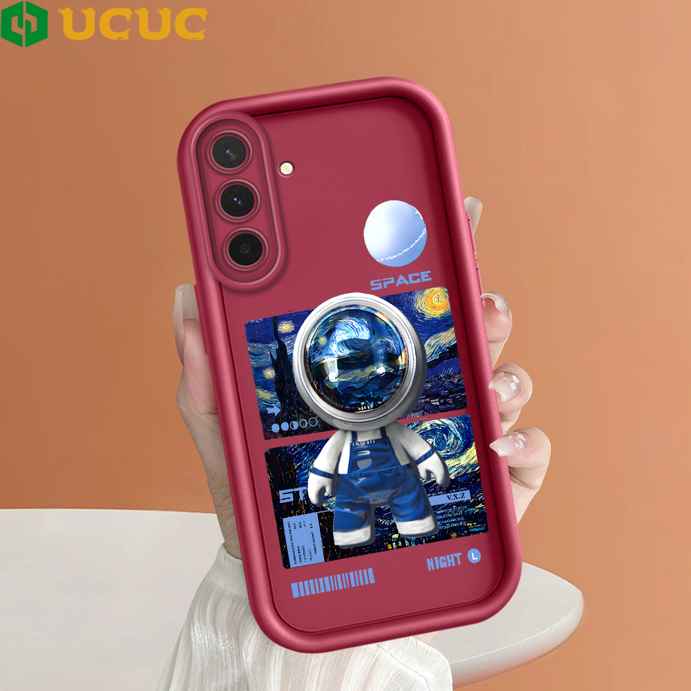UCUC%20for%20Samsung%20A36%205G%20Back%20Cover%20Oil%20Painting%20Astronaut%20Ladder%20Camera%20Soft%20Rubber%20Protection%20Phone%20Case%20-%20Image%202