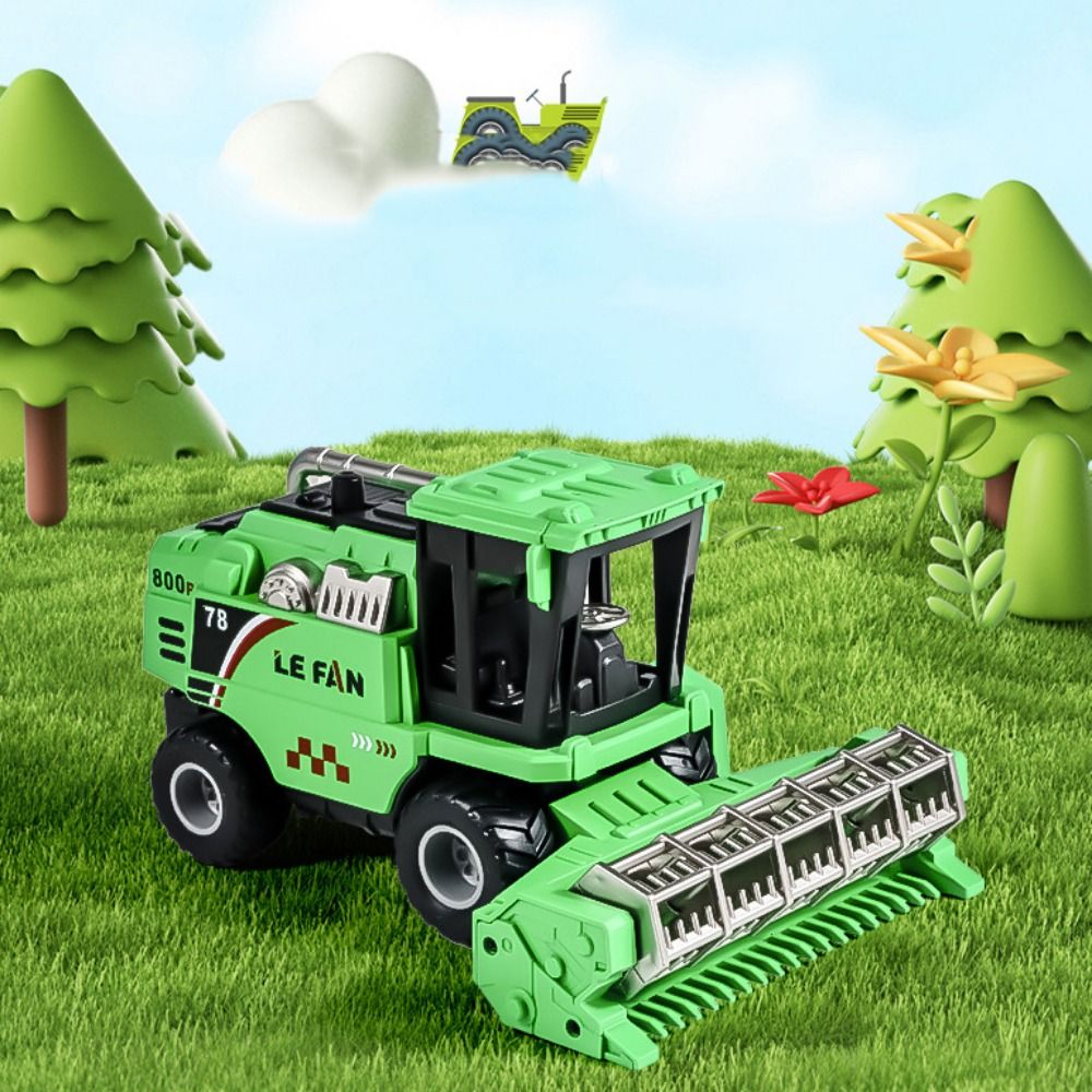 Toy Rice Harvester Funny Harvester Simulation Farm Harvester Toy Tractor Toy Crane Kids ...
