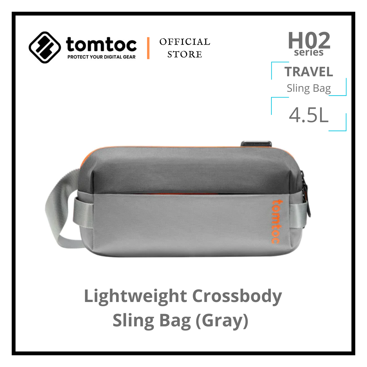 tomtoc H02 URBAN SLING BAG WITH 8INCH MINIMALIST EDC DESIGN Lazada
