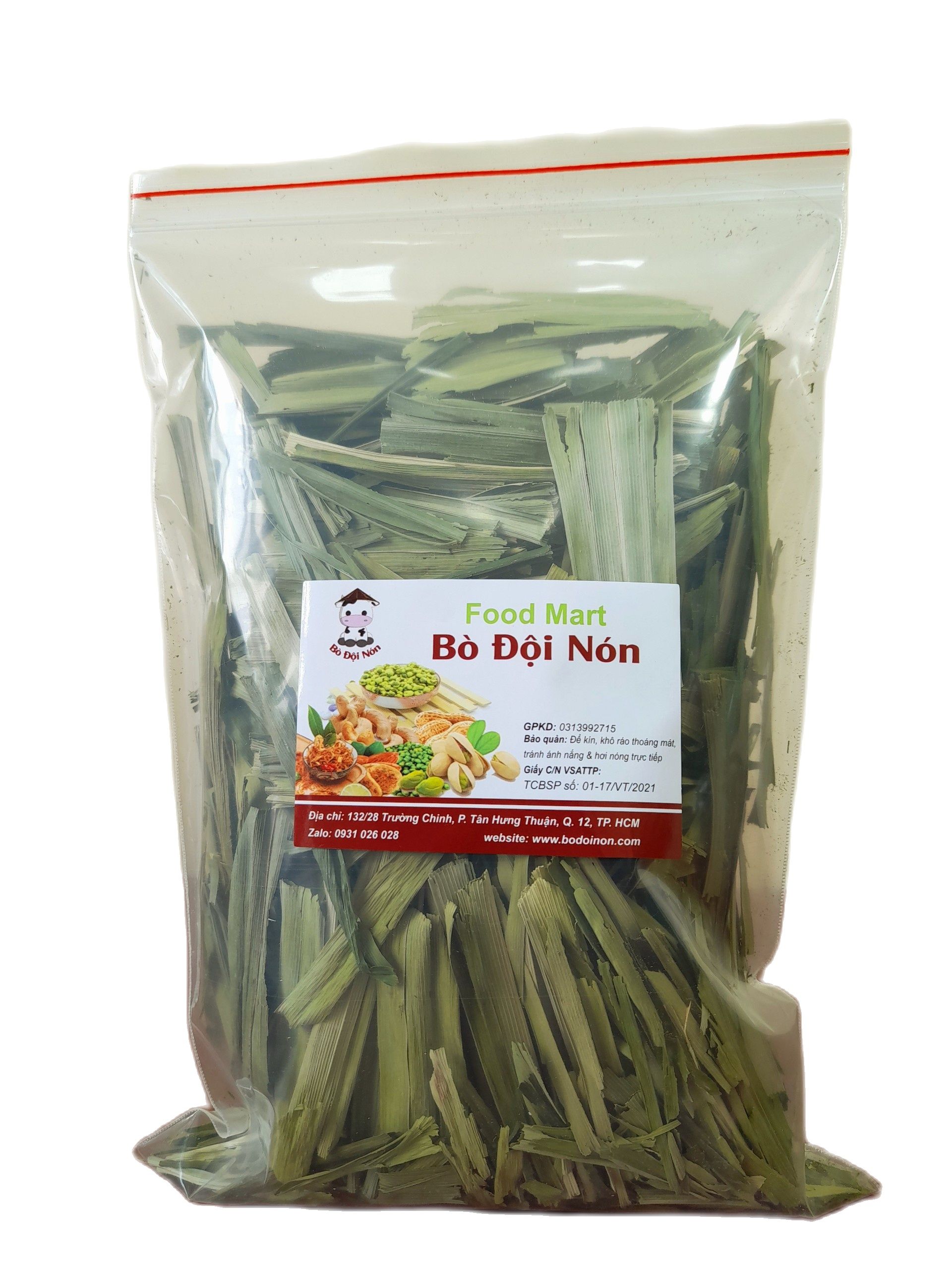 LÁ DỨA (LÁ NẾP) SẤY KHÔ THƠM TỰ NHIÊN 100G BÒ ĐỘI NÓN