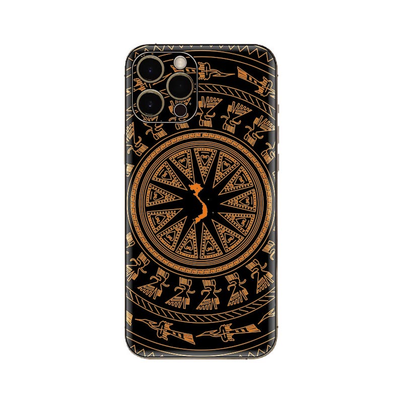 Dán skin 3m trống đồng cho Iphone cắt full viền