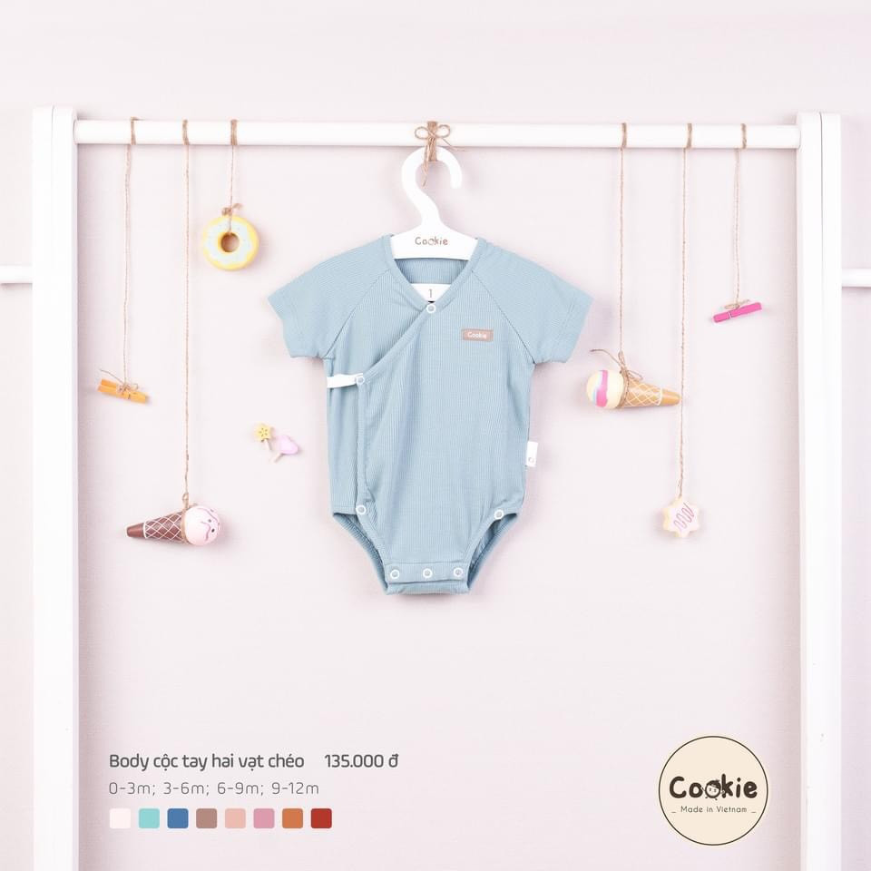 Cookie - Body chip cộc tay cotton tăm mềm, mát