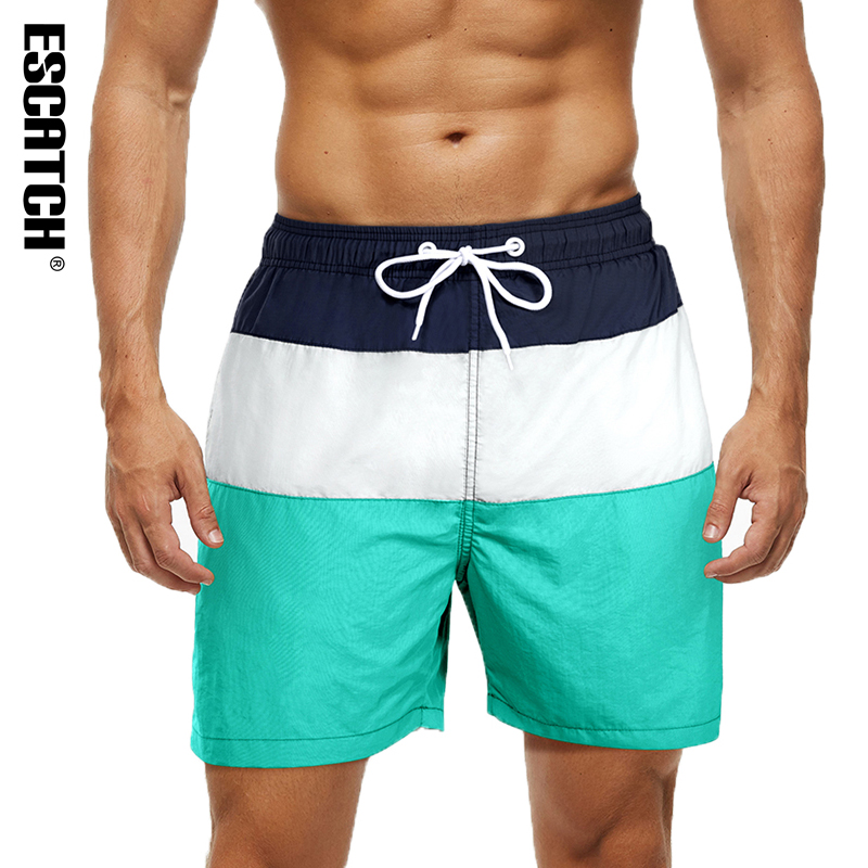 Yubatuo Men's Beach Casual Beach Pants Printed Waterproof Five Pants Swim Shorts  Shorts Blue L - Walmart.com