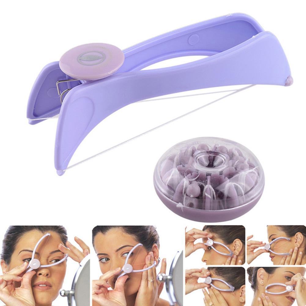 fashion Women Mini Facial Hair Remover Spring Threading Epilator Face Defeatherer Hair Removal DIY Makeup Beauty Tool For Cheeks Eyebrow. 