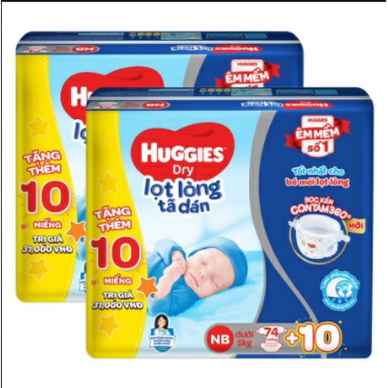 Tã dán Huggies sơ sinh Nb74/S56
