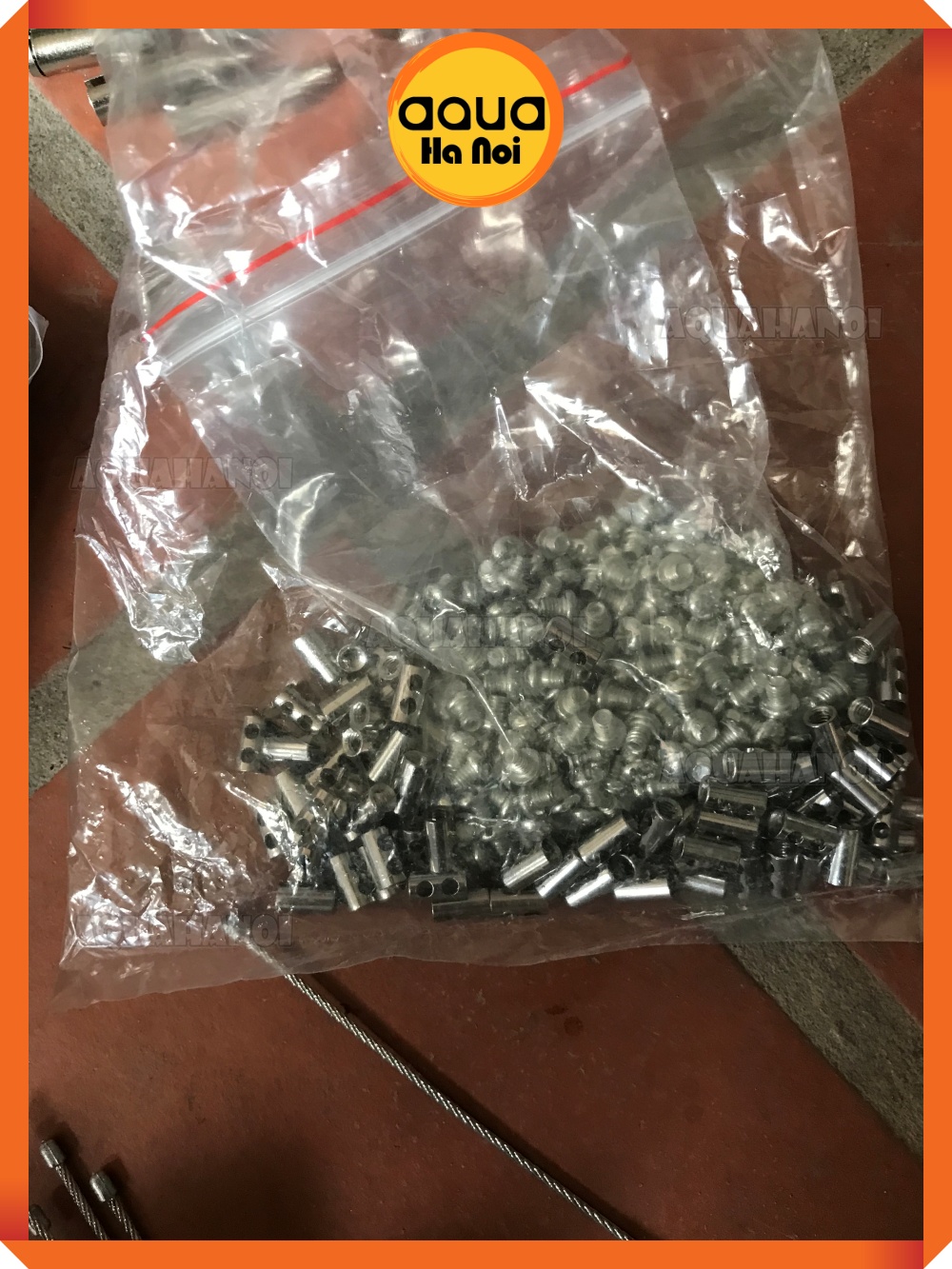 Ốc siết cáp đôi treo đèn bể cá tép/ hồ thủy sinh