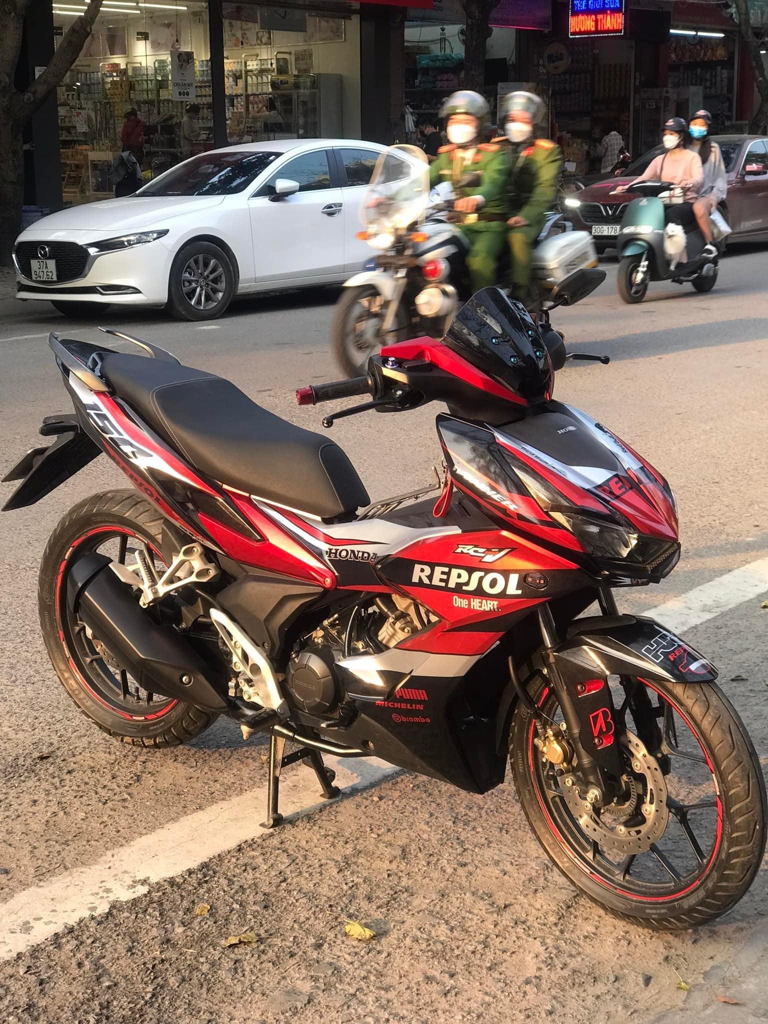 Tem Trùm Winner X đen đỏ REPSOL,Team Decal WinX