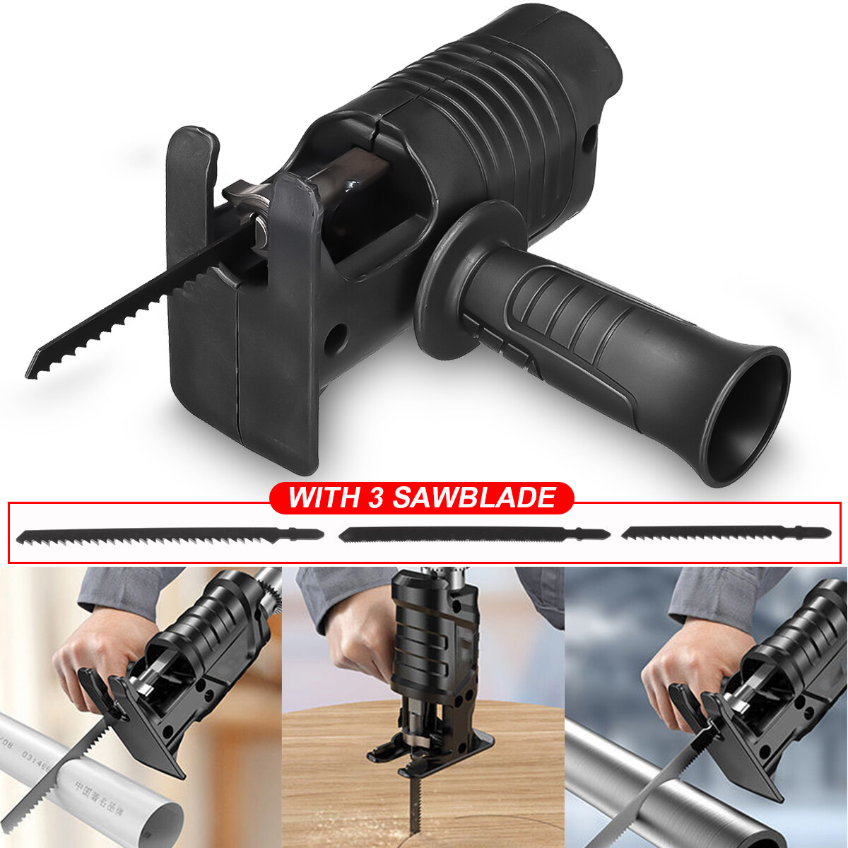 Bộ đầu chuyển đổi máy khoan thành máy cưa điện cưa lọng cầm tay,chuyển máy cắt thành máy cưa cầm tay