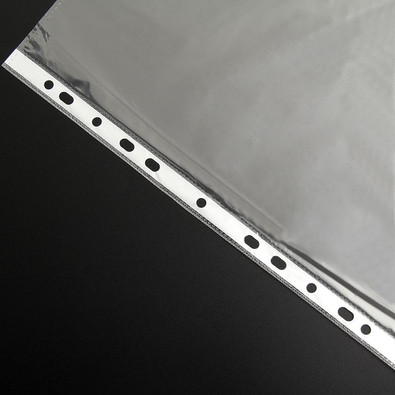 A4 Clear Plastic Punched Pockets Folders Filing Wallets Sleeves Wallets ...