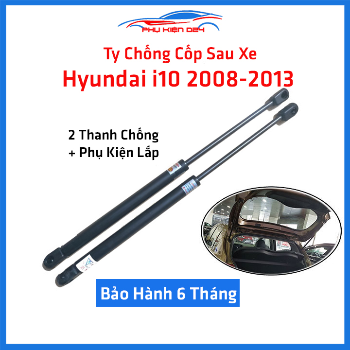 Bộ 2 ty thủy lực, ben hơi chống cốp sau ô tô Hyundai i10 2008-2013 kèm phụ kiện lắp