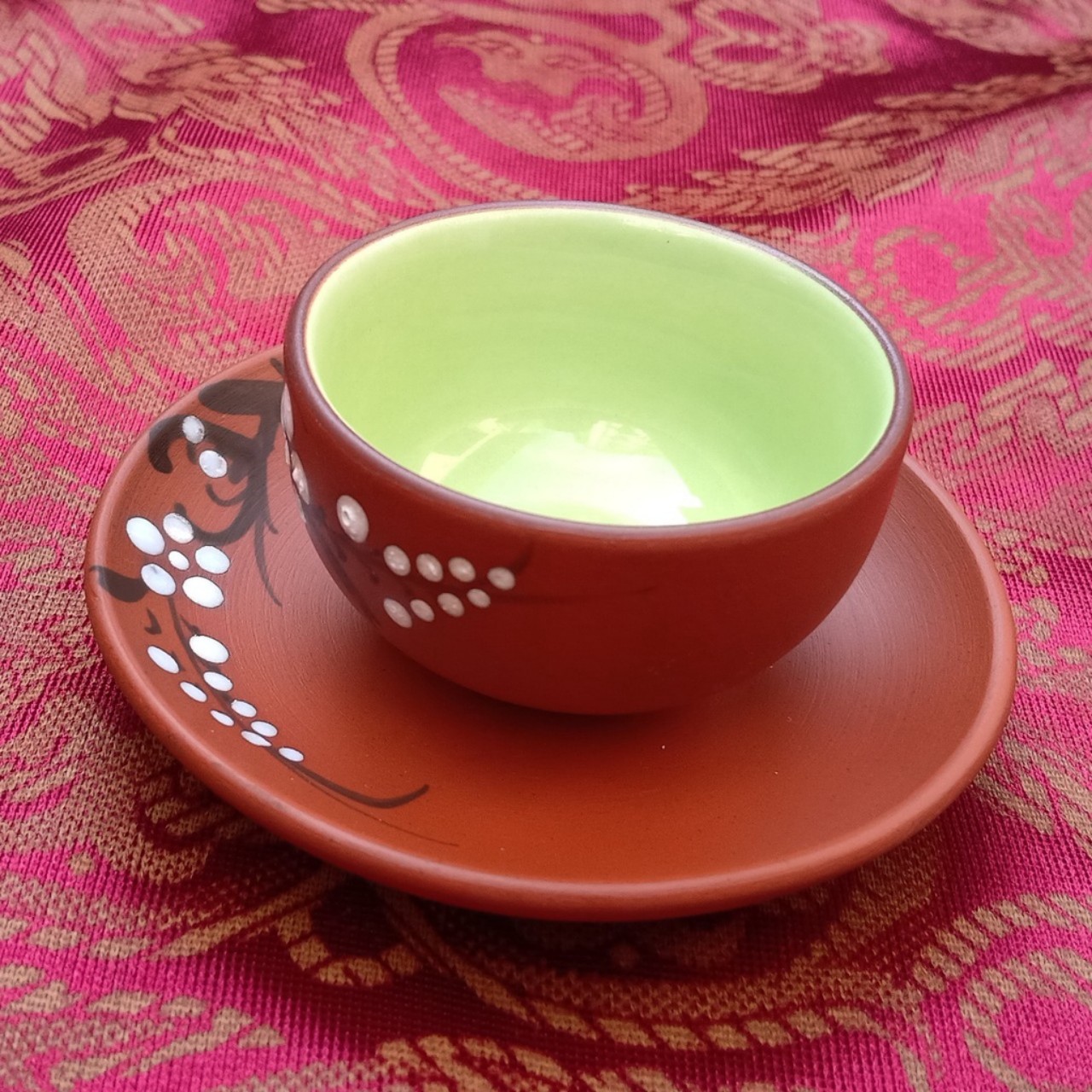 Set 06 Chén Uống Trà Đất Nung Bát Tràng