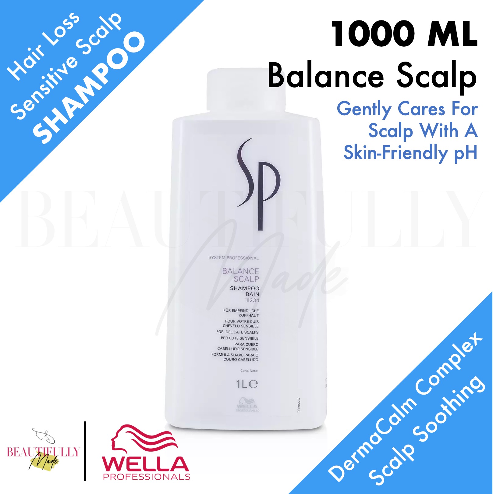 Skelne Miniature Gøre klart Wella System Professional SP Balance Scalp Shampoo 1000ml - For Delicate  Sensitive Scalp Prevent Hair Loss Cleanser pH Balancing | Lazada Singapore