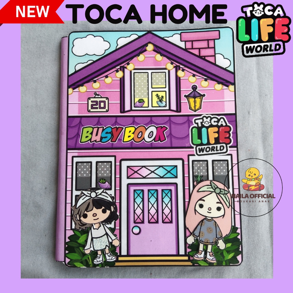 Toca Boca Paper Dolls Room/ Toca Boca House Room / Quiet book