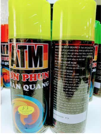 Sơn xịt phản quang màu vàng chanh atm f3