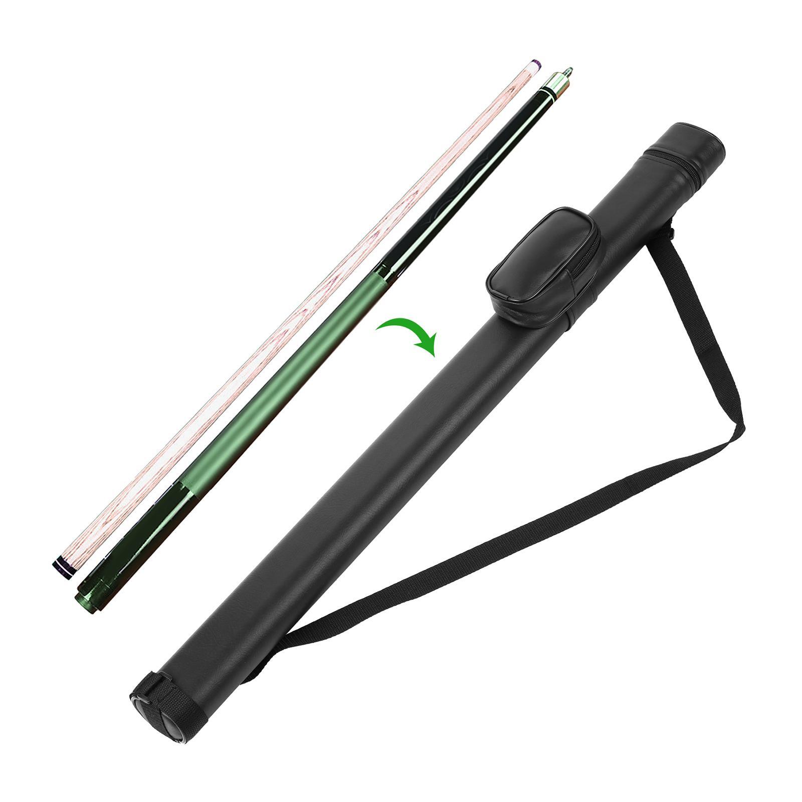 Sleek PU Leather Professional BilliardPool Cue Rod Bag Protector Adjustable Strap for Enhanced Portability
