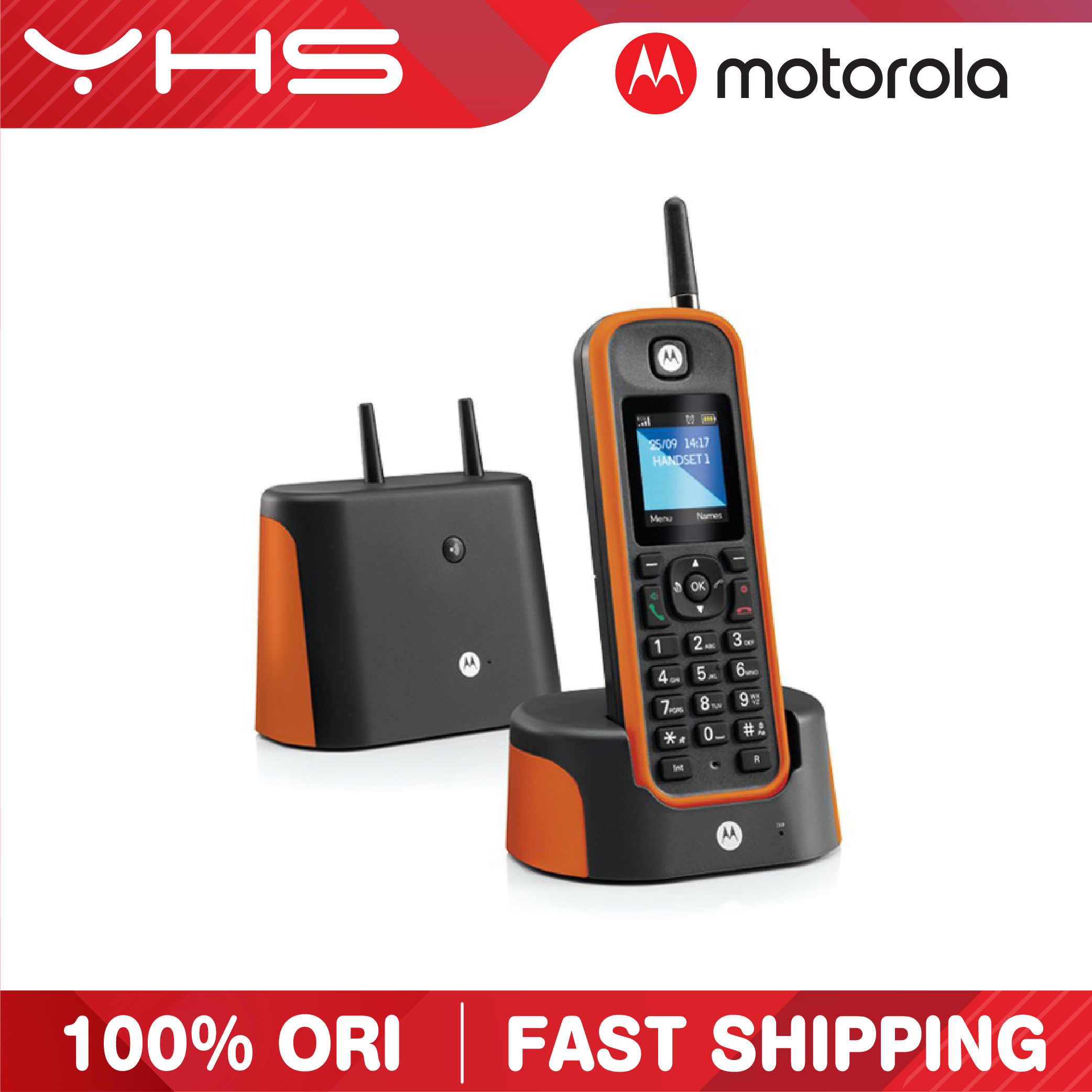 Motorola long range o201 digital cordless DECT phone waterproof 1km