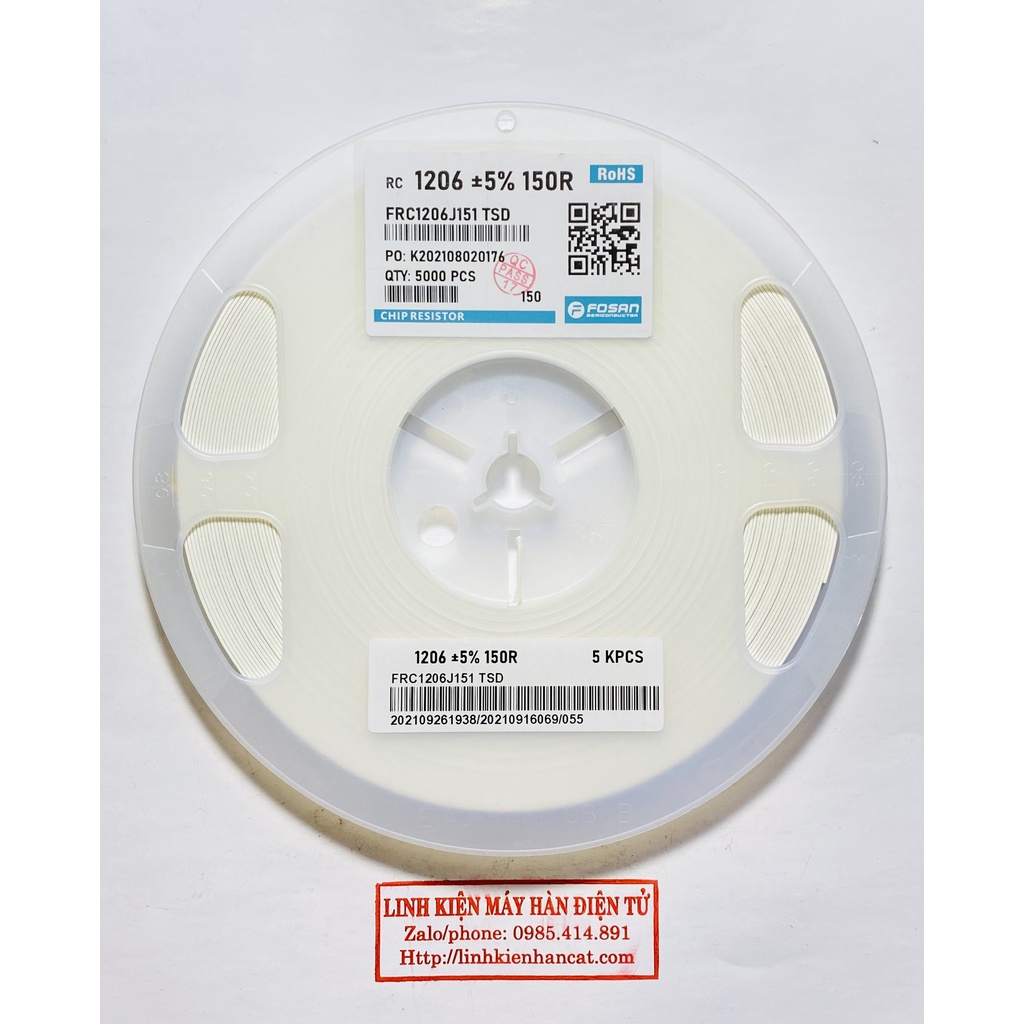 100 con điện trở dán 150r kiểu 1206 smd