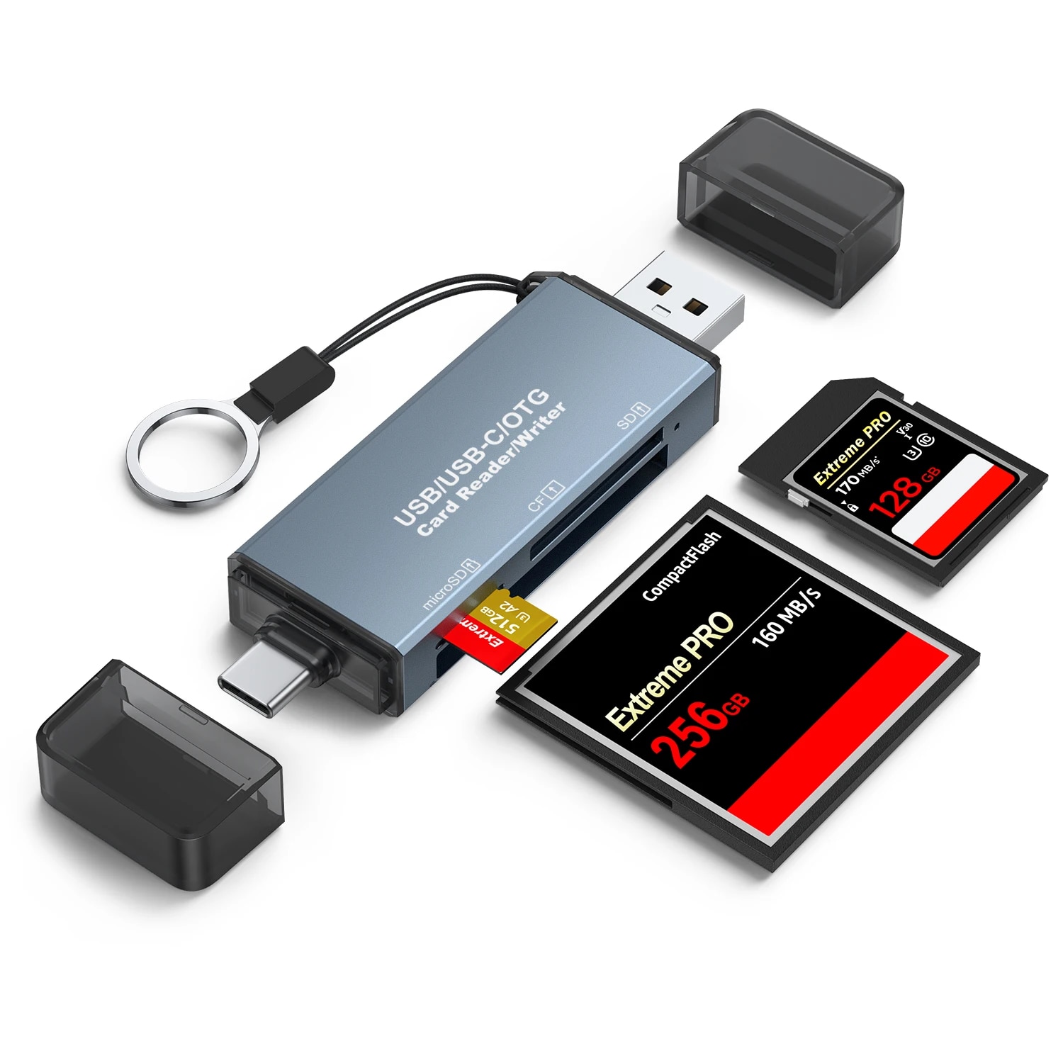 Usb tốc độ cao đầu đọc thẻ cf 3 trong 1 thẻ nhớ sd microsd máy ảnh slr typec đa năng otg đầu đọc thẻ usb trên xe hơi cf/sd/tf ba trong một