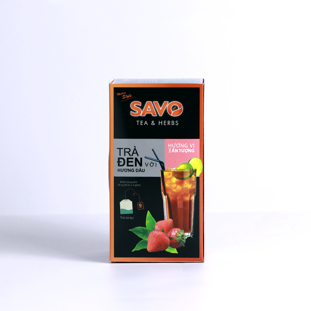 SAVO TRÀ TÚI LỌC - VỊ DÂU (Hộp 25 túi)