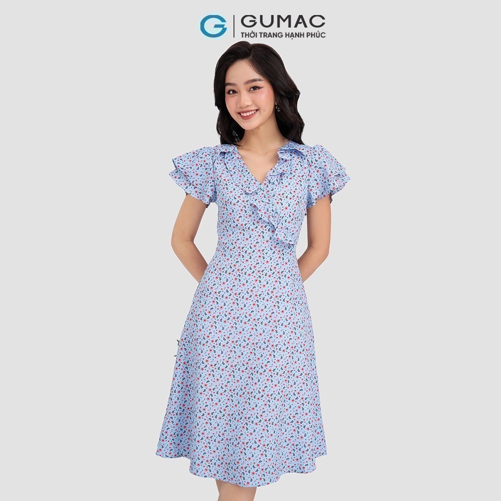 Đầm nữ bèo hoa GUMAC DD03049