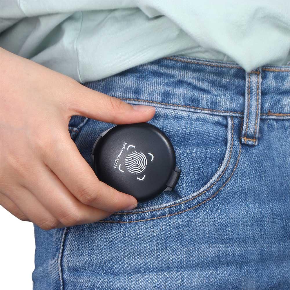 1PC Mini Fingerprint Stamp Pad Anti-Fake Quick-drying Thumbprint Ink Pad Clear Stamping Id Security Identification Card Supplies. 