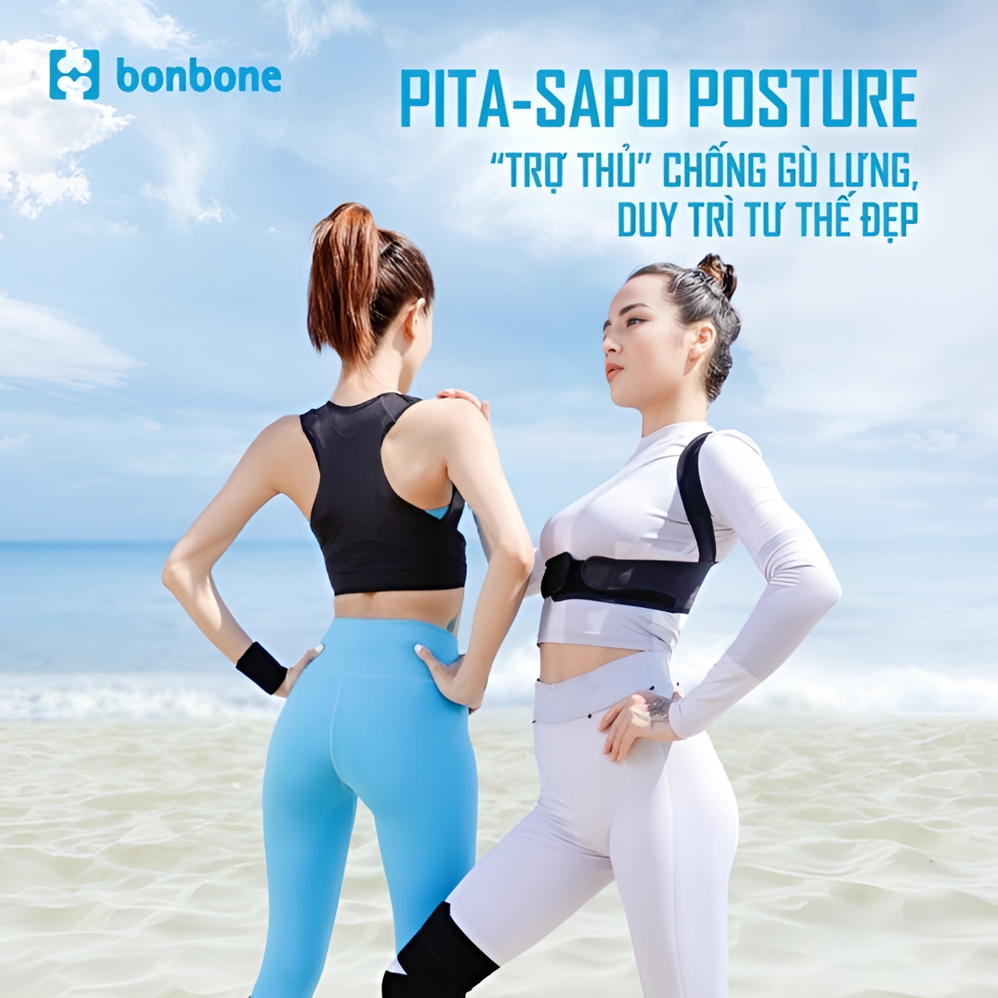 Đai chống gù lưng Bonbone Pita Sapo Posture nắn lưng thẳng - 1 Size