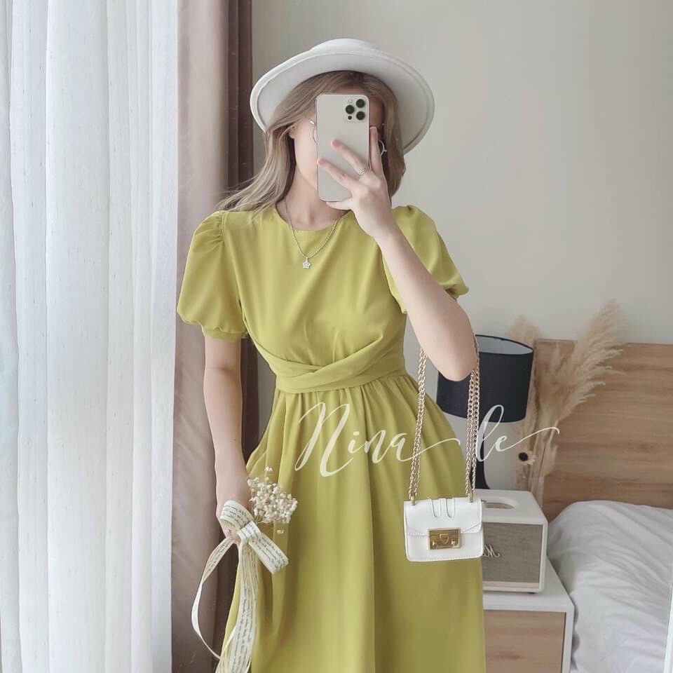 Đầm xoắn eo tay búp siêu xinh-MTB