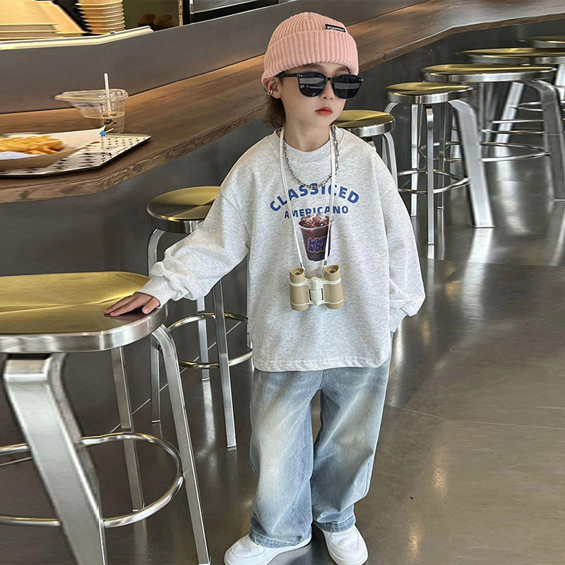 LS Boys ripped jeans new Korean style soft pants