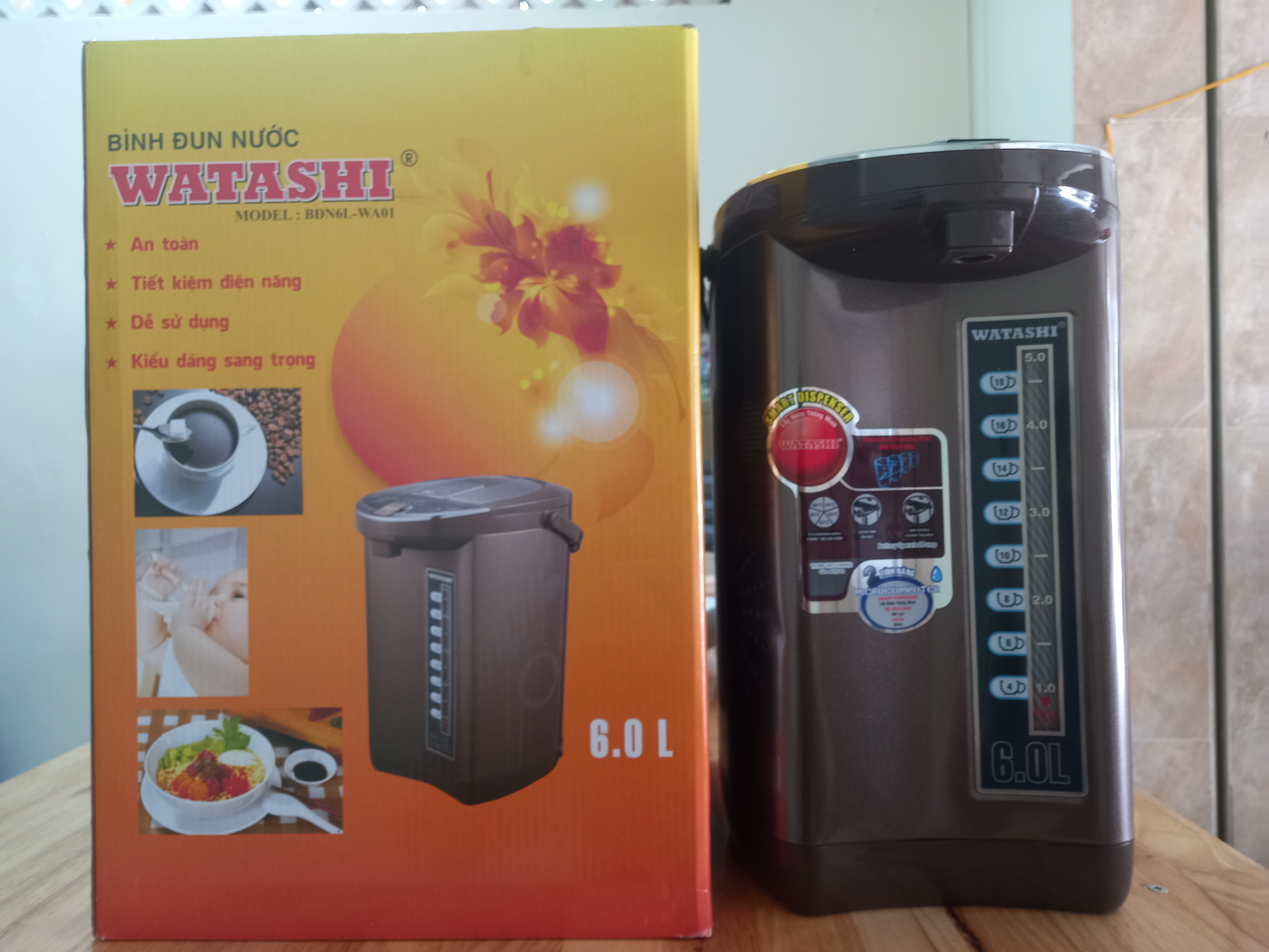 BÌNH THỦY ĐIỆN WATASHI 6.0 LÍT
