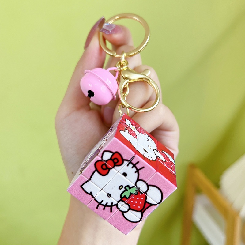 Móc khoá hình lập phương động vật cute